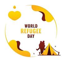 wereld vluchtelingen dag vector
