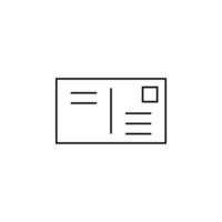 post, brief, mail, briefkaart dunne lijn pictogram vector illustratie logo sjabloon. geschikt voor vele doeleinden.