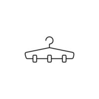 kleding hanger dunne lijn pictogram vector illustratie logo sjabloon. geschikt voor vele doeleinden.