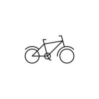 fiets, fiets dunne lijn pictogram vector illustratie logo sjabloon. geschikt voor vele doeleinden.