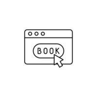 boeking, ticket, bestel dunne lijn pictogram vector illustratie logo sjabloon. geschikt voor vele doeleinden.