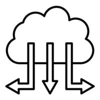 pictogram voor clouddistributielijn vector