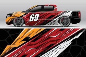 auto wrap sticker ontwerpen voor race livery of dagelijkse auto vinyl sticker vector