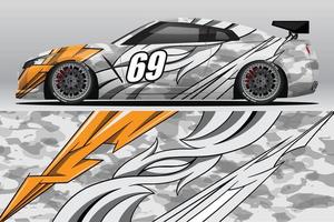 auto wrap sticker ontwerpen voor race livery of dagelijkse auto vinyl sticker vector