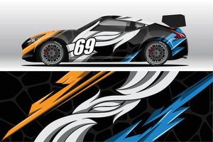 auto wrap sticker ontwerpen voor race livery of dagelijkse auto vinyl sticker vector