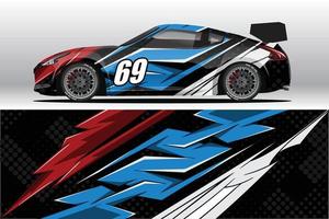 auto wrap sticker ontwerpen voor race livery of dagelijkse auto vinyl sticker vector