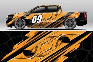 abstracte race auto wrap sticker ontwerp en sport achtergrond voor dagelijks gebruik racing livery of auto vinyl stickers vector