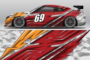 abstracte race auto wrap sticker ontwerp en sport achtergrond voor dagelijks gebruik racing livery of auto vinyl stickers vector