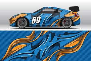 abstracte race auto wrap sticker ontwerp en sport achtergrond voor dagelijks gebruik racing livery of auto vinyl stickers vector