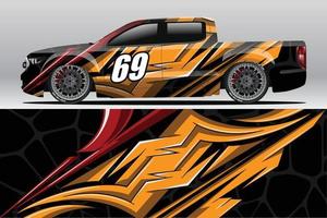 abstracte race auto wrap sticker ontwerp en sport achtergrond voor dagelijks gebruik racing livery of auto vinyl stickers vector