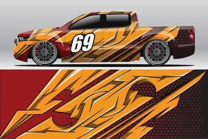 abstracte race auto wrap sticker ontwerp en sport achtergrond voor dagelijks gebruik racing livery of auto vinyl stickers vector