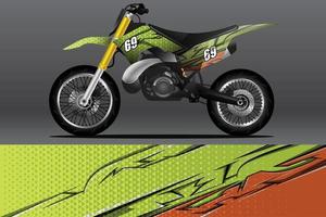 abstracte motorfiets wrap sticker en vinyl sticker ontwerp vector