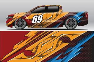 auto wrap sticker ontwerpen voor race livery of dagelijkse auto vinyl sticker vector