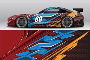 abstracte race auto wrap sticker ontwerp en sport achtergrond voor dagelijks gebruik racing livery of auto vinyl stickers vector