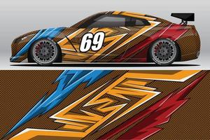 auto wrap sticker ontwerpen voor race livery of dagelijkse auto vinyl sticker vector