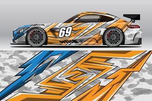 auto wrap sticker ontwerpen voor race livery of dagelijkse auto vinyl sticker vector