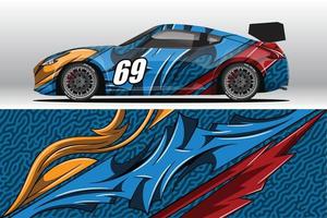 auto wrap sticker ontwerpen voor race livery of dagelijkse auto vinyl sticker vector