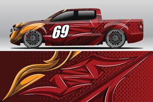 abstracte race auto wrap sticker ontwerp en sport achtergrond voor dagelijks gebruik racing livery of auto vinyl stickers vector