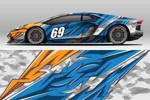 abstracte race auto wrap sticker ontwerp en sport achtergrond voor dagelijks gebruik racing livery of auto vinyl stickers vector