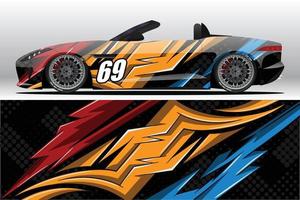 auto wrap sticker ontwerpen voor race livery of dagelijkse auto vinyl sticker vector