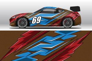 abstracte race auto wrap sticker ontwerp en sport achtergrond voor dagelijks gebruik racing livery of auto vinyl stickers vector