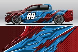 abstracte race auto wrap sticker ontwerp en sport achtergrond voor dagelijks gebruik racing livery of auto vinyl stickers vector