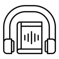 audioboek lijn icoon vector