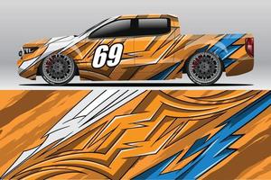 auto wrap sticker ontwerpen voor race livery of dagelijkse auto vinyl sticker vector