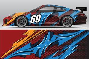 auto wrap sticker ontwerpen voor race livery of dagelijkse auto vinyl sticker vector