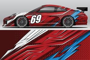 auto wrap sticker ontwerpen voor race livery of dagelijkse auto vinyl sticker vector