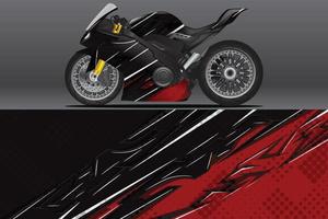 abstracte motorfiets wrap sticker en vinyl sticker ontwerp vector