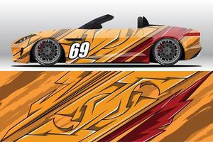 auto wrap sticker ontwerpen voor race livery of dagelijkse auto vinyl sticker vector