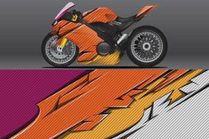 abstracte motorfiets wrap sticker en vinyl sticker ontwerp vector