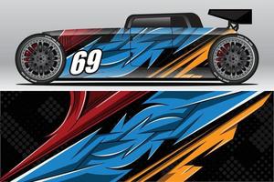 abstracte race auto wrap sticker ontwerp en sport achtergrond voor dagelijks gebruik racing livery of auto vinyl stickers vector