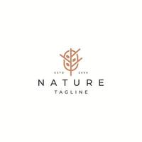 luxe blad natuur logo pictogram ontwerp sjabloon platte vector