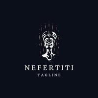 koningin nefertiti Egyptische logo pictogram ontwerp sjabloon platte vector