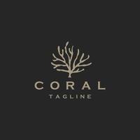 koraal logo pictogram ontwerp sjabloon platte vector