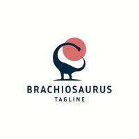 brachiosaurus dier logo pictogram ontwerp sjabloon platte vector