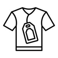 overhemd verkoop lijn icoon vector