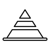 piramide lijn icoon vector