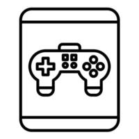 tablet spel lijn icoon vector