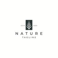 luxe blad natuur logo pictogram ontwerp sjabloon platte vector