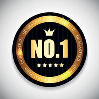 no.1 gouden label vectorillustratie vector