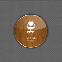 office hout applicatie iconen vector