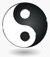 yin yang-symbool. vectorillustratie. vector
