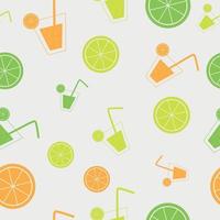 citrus cocktail naadloze patroon achtergrond vectorillustratie vector