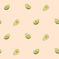 avocado naadloos patroon voor print, stof en biologische, veganistische, rauwe producten verpakking vector