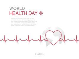 Wereldgezondheidsdag, 7 april. concept geneeskunde en gezondheidszorg banner. vector