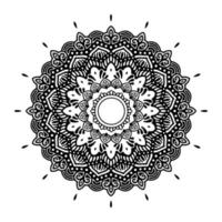 zwarte mandala voor ontwerp. mandala cirkelvormig patroonontwerp voor henna, mehndi, tatoeage, decoratie. decoratief ornament in etnische oosterse stijl. kleurboekpagina vector