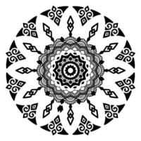 zwarte mandala voor ontwerp. mandala cirkelvormig patroonontwerp voor henna, mehndi, tatoeage, decoratie. decoratief ornament in etnische oosterse stijl. kleurboekpagina vector